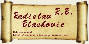 Radislav Blašković vizit kartica